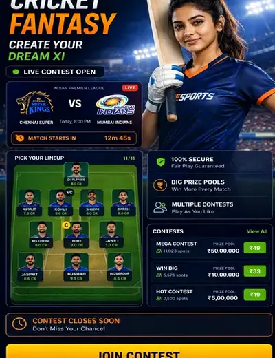 9fbet (9 fbetbr) fantasy cricket & matchday visual 3